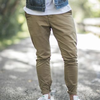 Z0Tefg Men's Straight Fit Chino Pants — Cotton Twill